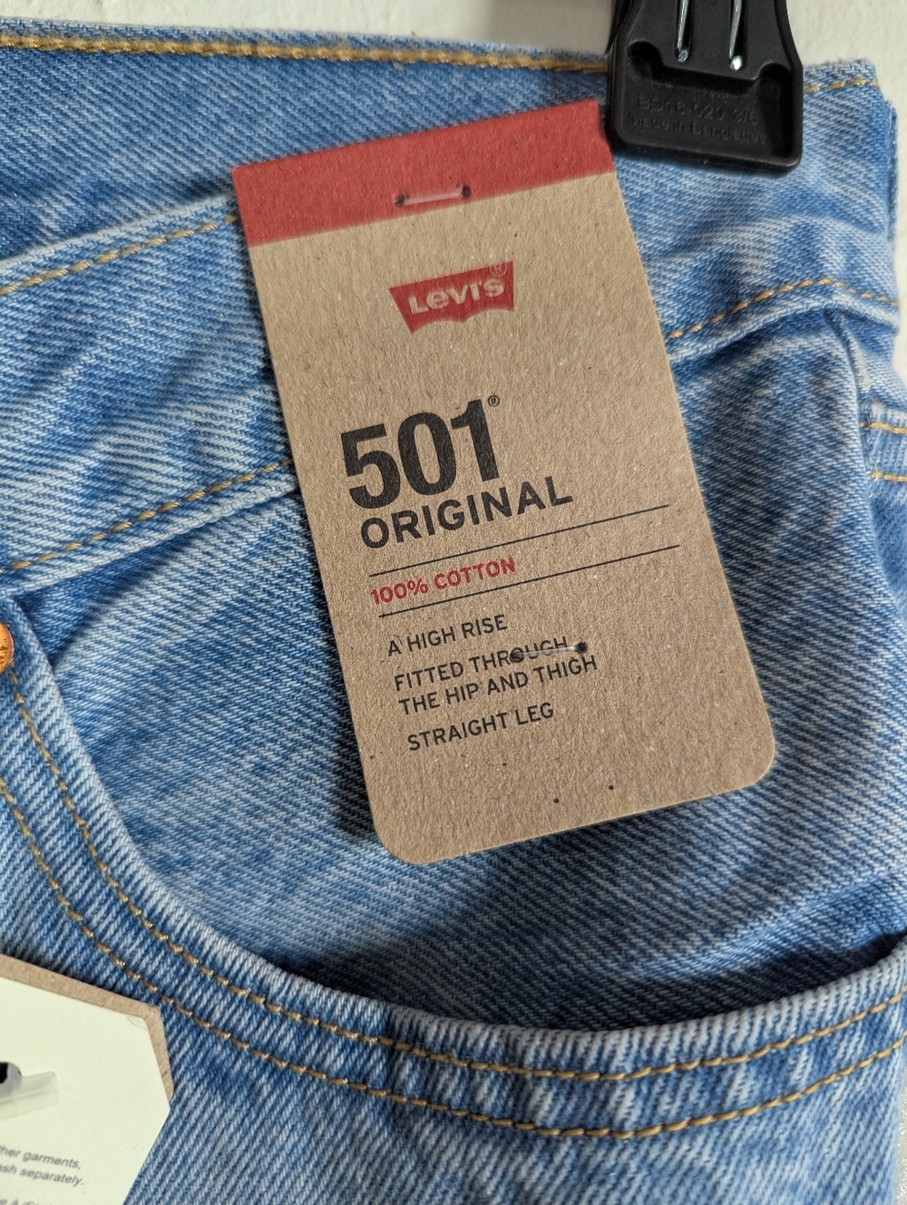 NWT Levi's 501 Original Silver Striped Jeans Women's Size 28x30 - Picture 6 of 8